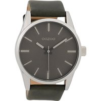 OOZOO Quarzuhr Oozoo Unisex Armbanduhr Timepieces Analog, Herren, Damenuhr rund, groß (ca. 45mm) Lederarmband, Fashion-Style von Oozoo