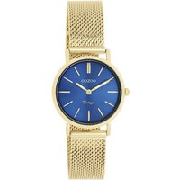 OOZOO Quarzuhr Vintage Damenuhr C20293 Blau Milanaiseband Goldfarben 28 mm von Oozoo