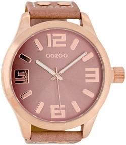 Oozoo Herrenuhr mit Lederband 51 MM Rose/Pinkgrau/Pinkgrau C1102 von Oozoo