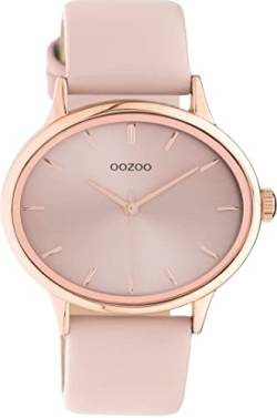 Oozoo Timepieces Damen Uhr - Armbanduhr Damen mit 20mm breites Lederarmband | Hochwertige Uhr für Frauen - Edle Analog Damenuhr in oval C11052 von Oozoo