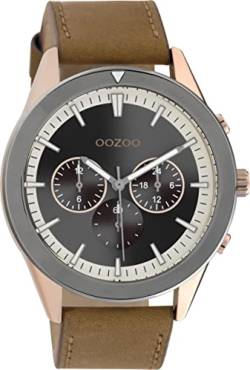 Oozoo Timepieces Herren Uhr - Armbanduhr Herren mit Lederarmband - Analog Herrenuhr in rund C10800 von Oozoo