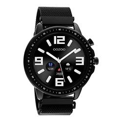 Oozoo Unisex Smartwatch mit Edelstahl Milanaiseband Schwarz/Schwarz 45 MM Q00309 von Oozoo