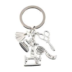 Operitacx SchlüSselanhäNger Personalisiert Keychain Geschenk, Nähen Quilten Element SchlüSsel Anhänger - SchlüSselanhänger Mädchen Schlüssel Anhänger Für Damen Freundinnen Valentinstagsgeschenke von Operitacx