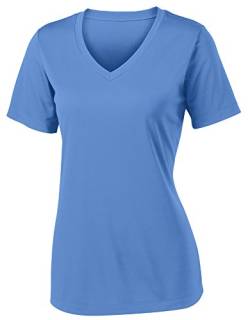 Opna Damen Kurzarm-Shirt, feuchtigkeitsableitend, Sport-Shirt, Größen XS-4XL - Blau - XX-Large von Opna