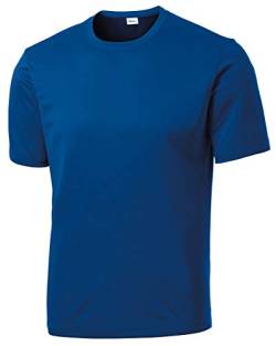 Opna Herren T-Shirt Big & Tall Short Sleeve Moisture Wicking Athletic T-Shirts Normale Größen & XLT's - Blau - XXX-Large Hoch von Opna