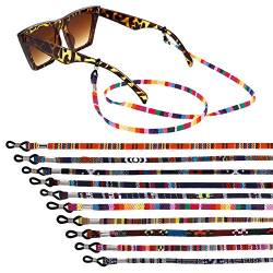 Opopark 10 Stück Schnürsenkel für Brillen, Kettenbrille, Seil, Sonnenbrille, Kette, Lesebrille mit festem Kordelzug, 10 Stück, rot von Opopark