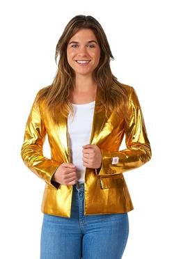 OppoSuits Damen-Blazer - Groovy Gold Anzugjacke - Goldgelb - Urlaubskleidung von OppoSuits