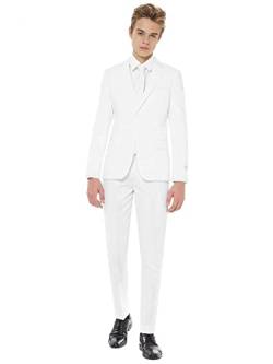 OppoSuits Jungen Men Suit Business Anzug Hosen Set, White Knight, 16 EU von OppoSuits