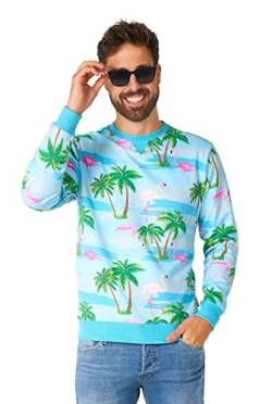 OppoSuits Men's Flaminguy Sweater - Perfekt für Partys - Flamingo Sweater - Mit Langen Ärmeln von OppoSuits