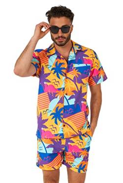 OppoSuits Palm Power Sommer Set - Größe: S - Kurzer Sommer-Anzug mit Motiv - Lustiger Beach-Party-Dress von OppoSuits