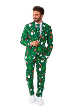 OppoSuits Weihnachts-Charakteranzug für Herren - Weihnachtsfeier-Outfit - einschließlich Blazer, Hose und Krawatte - Grün von OppoSuits