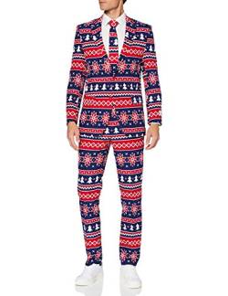 OppoSuits Weihnachtsanzüge für Herren – Besteht aus Sakko, Hose und Krawatte, Nordic Noel, 48 EU von OppoSuits