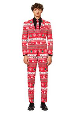 OppoSuits Weihnachtsanzüge für Herren – Besteht aus Sakko, Hose und Krawatte, Winter Wonderland, 50 EU von OppoSuits