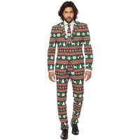 Opposuits Kostüm Festive Green, Auch im Winter, wenn es schneit: Herrenanzug mit Stil von Opposuits