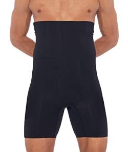 Optlove Herren Shapewear Bauchweg Shorts Slimming Unterwäsche Hohe Taille Kompression Body Shaper Slim Boxershorts, Schwarz, X-Large von Optlove