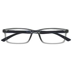 Opulize See-Brille Blaulichtfilter Schmal Rahmen Federscharniere Verbessern Den Schlaf Computerbrille Gaming Entspiegelt Grau Herren Damen B9-7+0.00 von Opulize