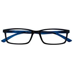 Opulize See-Brille Blaulichtfilter Schmal Rahmen Federscharniere Verbessern Den Schlaf Computerbrille Gaming Entspiegelt Schwarz Herren Damen B9-1+0.00 von Opulize