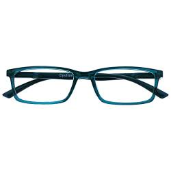 Opulize See-Brille Blaulichtfilter Schmal Rahmen Federscharniere Verbessern Den Schlaf Computerbrille Gaming Entspiegelt Türkis Herren Damen B9-Q+0.00 von Opulize