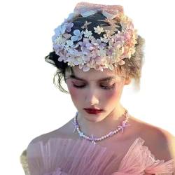 OralGos Handgefertigter Blumenkranz für Braut, Blumenkrone, stilvolle Girlande, Haarband, elegantes Blumen-Stirnband, Zubehör von OralGos