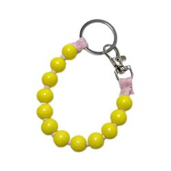 OralGos Handy-Schlüsselband mit Perlen für Damen, Bonbonfarben, Perlen, Schlüsselanhänger für Handy, Rucksack, Armband, Anhänger, Schlüsselanhänger von OralGos