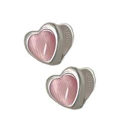 OralGos Herz-Clip-On-Ohrringe in Liebesform für Damen, Schmuckzubehör für Mädchen, Daten, Hochzeit, Party von OralGos