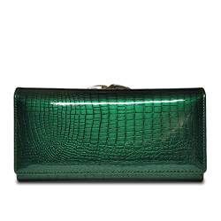 OralGos Mode Leder Damen Geldbörsen Lange Damen Geldbörse Clutch Geldtasche Geldbörsen, grün von OralGos