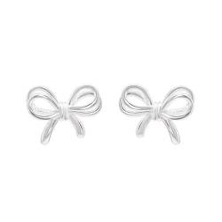 OralGos Soft Line Schmetterlings-Ohrringe, zarte Schleifen-Ohrstecker, elegante und bequeme Schleifen-Ohrringe, Ornament für Frauen, Metall von OralGos