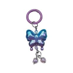 OralGos Tragbarer Schmetterlings-Handyanhänger, bunt, Kunstharz, Schlüsselanhänger, zarter Schlüssel für Mode-Enthusiasten von OralGos