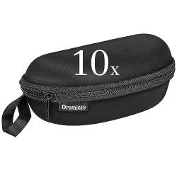 Oramics Hardcase Brillenetui – 16 x 6,5 x 6 cm – Schock- und Schlagabsorbierendes Brillen Etui zum Schutz Ihrer Brille oder Sonnenbrille, Brillencase für Herren und Damen in Schwarz (10 Etuis) von Oramics