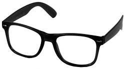 Oramics Hornbrille ohne Stäke für Frauen und Männer Nerdbrille Retro Brille (1x Schwarze Nerd Brille) von Oramics