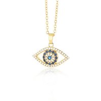 Orbeet Charm-Einhänger Charm-Kette Damen Halskette Blaues Auge Halskette Gold von Orbeet