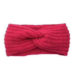 Haarband Stretch Cable Winter-Haarreif, weiche Haarbügel, wärmer für Frauen Laufen Stirnband Winter (Hot Pink, One size) von Orbgons