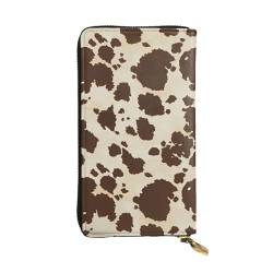 Kuh Camo Muster Druck Lange Leder Geldbörse für Männer Frauen Wasserdicht Tragbare Clutch Tasche Münzbörse für Reisen Mädchen Einkaufen Büro Geschenk, Schwarz , Einheitsgröße von OrcoW