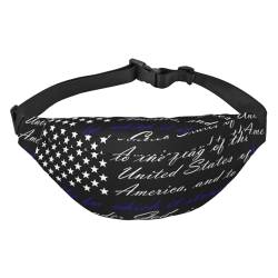 Bauchtasche für Herren und Damen, lila, bedruckt, Crossbody-Hüfttasche, große Crossbody-Brusttasche für Sport, Laufen, Reisen, Flagge mit der Aufschrift „Pledge of Allegiance“., Einheitsgröße, von Orcow