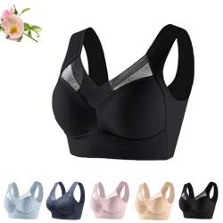 Hatme Haltungskorrektur BH, Wmbra BH Original, BH in Übergröße, kabelloser Push-up-Komfort-Crossover-BH (DE/NL/SE/PL, Alphanumerisch, 3XL, Regular, Regular, Schwarz) von Ordaba