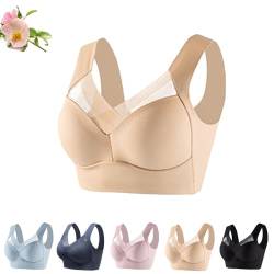 Hatme Haltungskorrektur BH, Wmbra BH Original, BH in Übergröße, kabelloser Push-up-Komfort-Crossover-BH (DE/NL/SE/PL, Alphanumerisch, L, Regular, Regular, Beige) von Ordaba