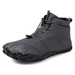 Orgonite Barfußschuhe Damen Herren Winter Barfussschuhe Wasserabweisend Gefüttert Winterschuhe Warm Winterstiefel für Outdoor, Wandern, Camping, Bergsteigen von Orgonite