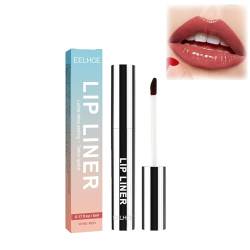 5ml (Weinrot) Wasserfester Abnehmbarer Lipliner, Peel Off Lip Liner Plump Lip Lines Lip Liner Zeigen Sie, Abziehbarer Lippenstift, Langanhaltender Lippenkonturstift Geschenk Für Frauen von Orgrul