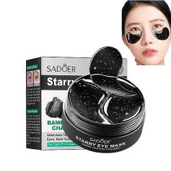 60 pcs Wiederverwendbar Anti Aging Augenpads, Eye Pads Gegen Augenringe Feuchtigkeit Spendende Augenmaske Augenringe Entfernen Eye Patch Tränensäcke, Falten Und Puffiness mit Hyaluronsäure (Schwarz) von Orgrul