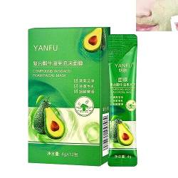 Avocado-Reinigungs-Gesichtsblasenmaske mit Komplexen Säuren, Avocado-Schaummaske mit Mehreren Säuren, Avocado-Blasenmaske mit Tiefenreinigung, Zusammengesetzte Avocado-Schaum-Gesichtsmaske (1Box) von Orgrul