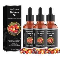 Batana-Öl für Haarwachstum, 100% Bio-Batana-Öl für Gesundes Haar, Batana-Öl Gegen Haarausfall, Batana-Haaröl, für Männer und Frauen, Fördert das Wohlbefinden der Haare (3PC) von Orgrul