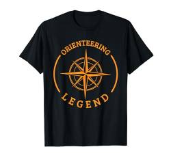 Orientierungslauf Legenden Kompass Wandern Orientierungslauf T-Shirt von Orienteering Clothing