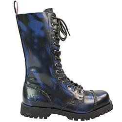 Alpha Rangers 14-loch Boot Festival Army Gothic Leder Springerstiefel Stahlkappe Blau Rub Off 5027 UK 10 / EU 44 von Original Alpha Rangers