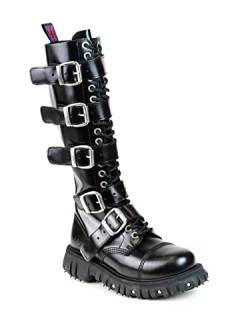 Alpha Rangers 20-loch Boot Schwarz Ranger Stiefel Schnallen Buckles Gothic 5032 UK 8 / EU 42 von Original Alpha Rangers