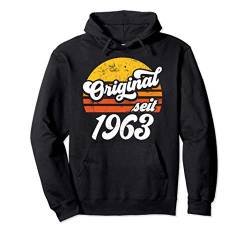 58. Geburtstag Geschenk | Retro Original seit 1963 Geschenk Pullover Hoodie von Original Geburtstag Retro Jahrgang Geschenk Design