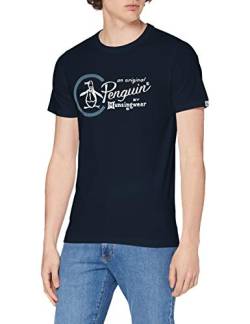 ORIGINAL PENGUIN Herren Combo-Logo T-Shirt, Blau (Dark Saphir), S von Original Penguin