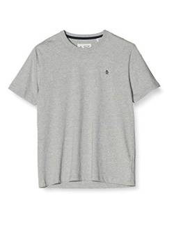 ORIGINAL PENGUIN Herren Embroidered Logo T-Shirt, Grau (Rain Heather), XXL von Original Penguin