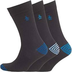 Original Penguin Herren 3er Pack Socken Schwarz/Blau/Himmelblau von Original Penguin