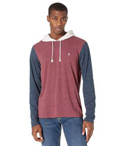 Original Penguin Herren Color Block Kapuzenpullover mit Langen Ärmeln Hemd, Hafen gelbbraun, XX-Large von Original Penguin