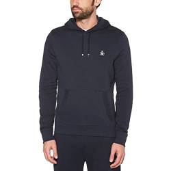 Original Penguin Herren L/S Sticker Pete Pullover Fleece Hoodie Kapuzenpullover, Dunkler Saphir, M von Original Penguin